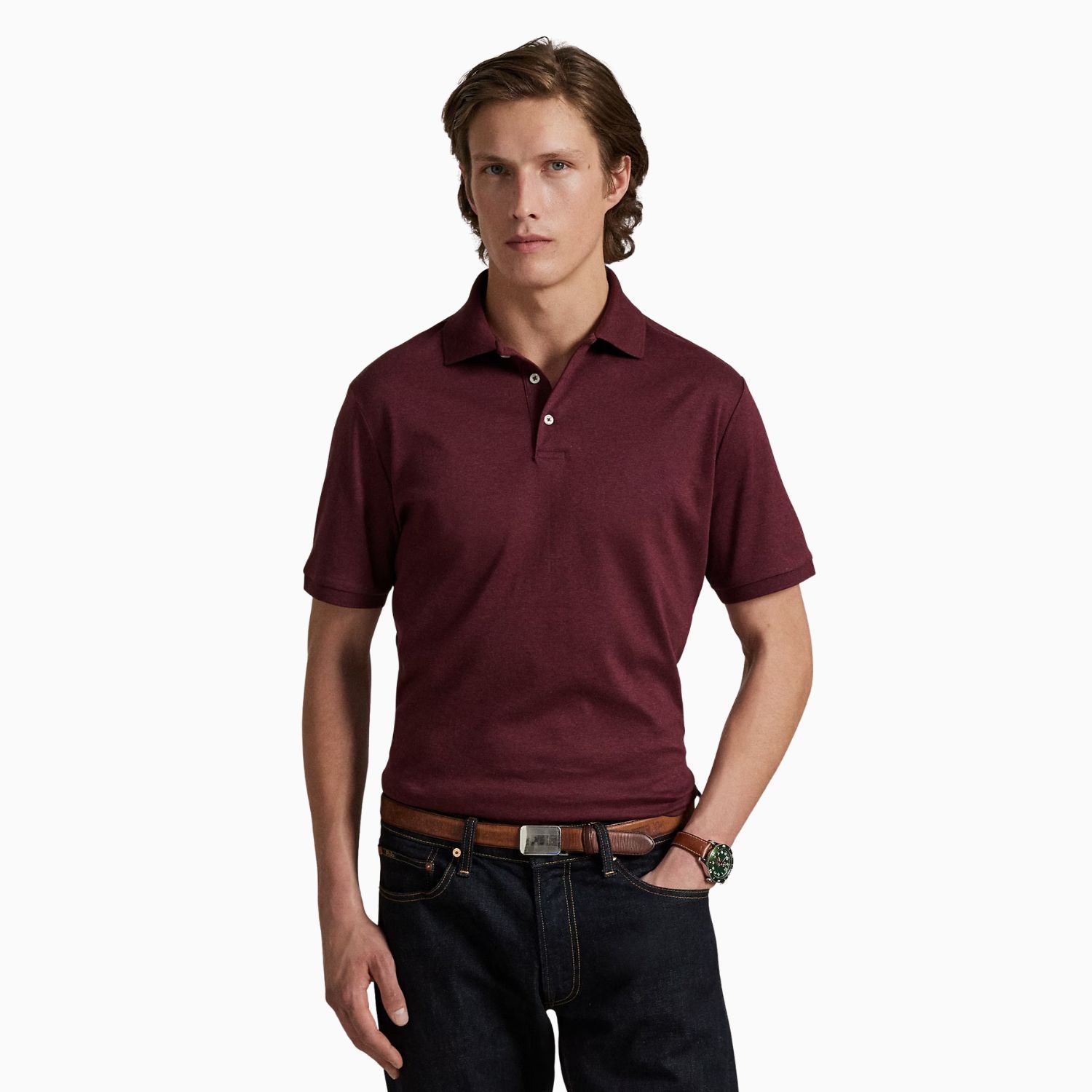 Slim Fit Polo Shirt - Burgundy