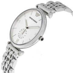 Emporio Armani Men’s Analog Stainless Steel Silver Dial 40mm Watch AR1819