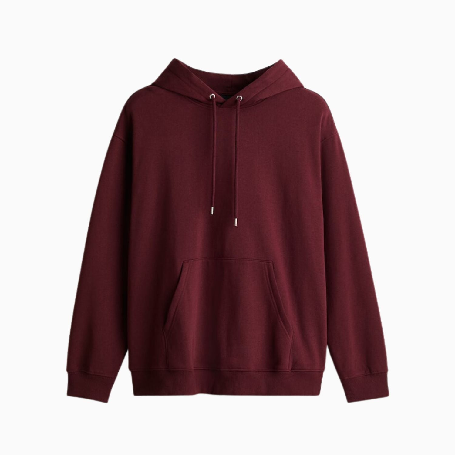 Basic Loose Fit Hoodie - Burgundy