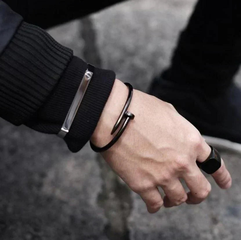 Screw Nail Bangle Bracelet