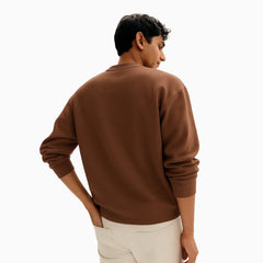 Basic Loose Fit Sweatshirt - Brown