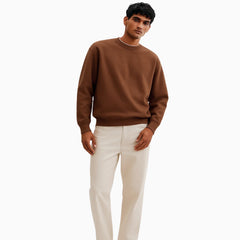 Basic Loose Fit Sweatshirt - Brown