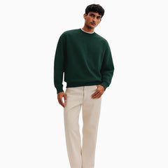 Basic Loose Fit Sweatshirt - Forest Green