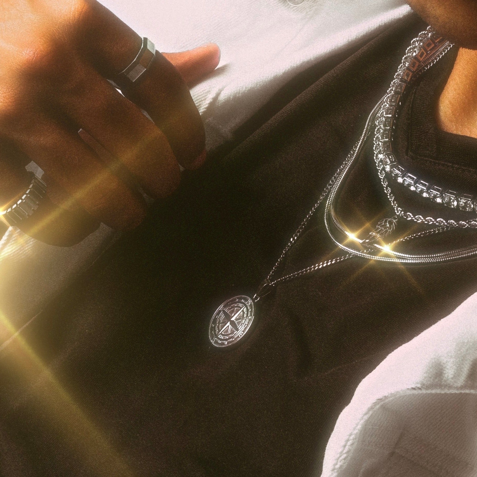 Compass Pendant Silver