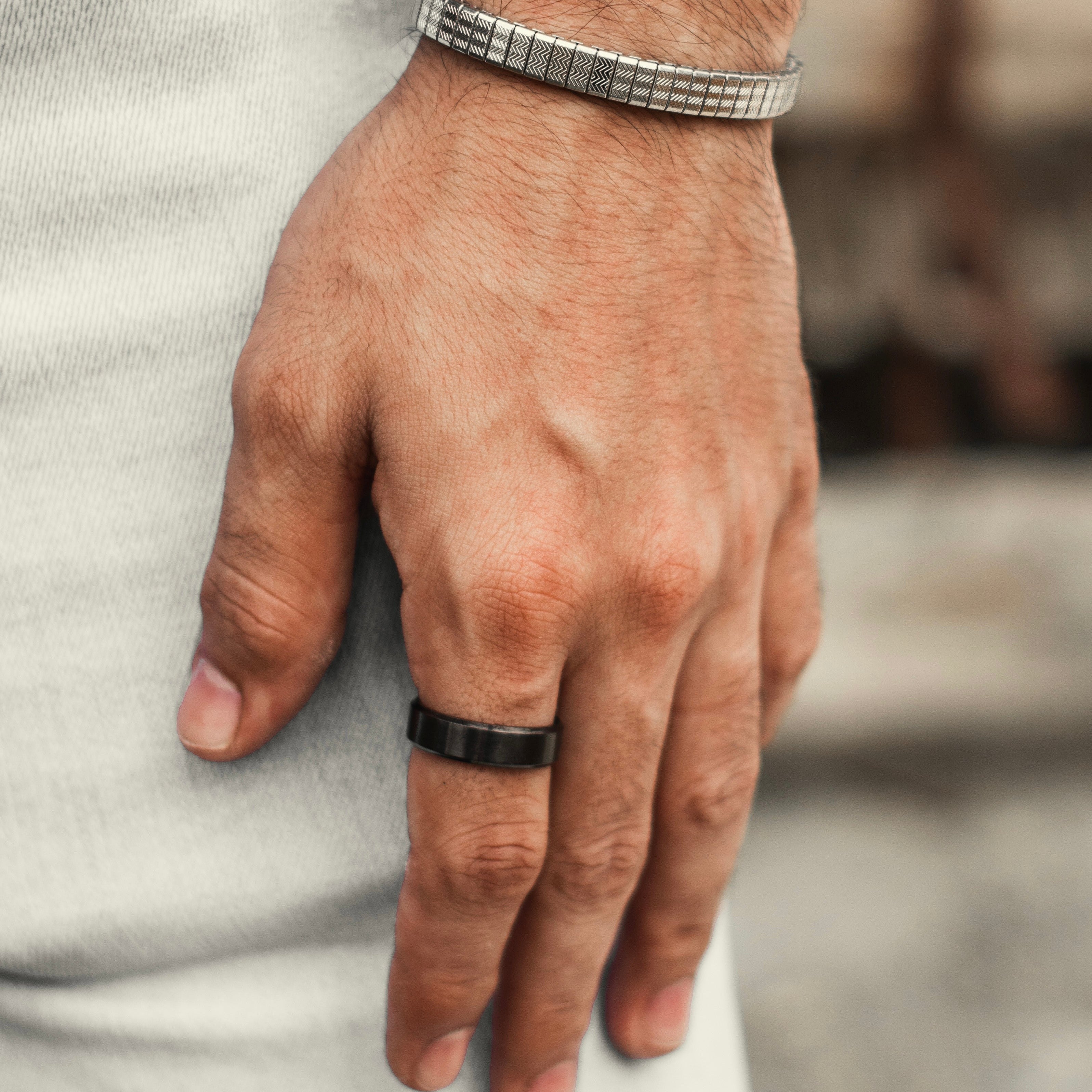 Matte Stroked Ring