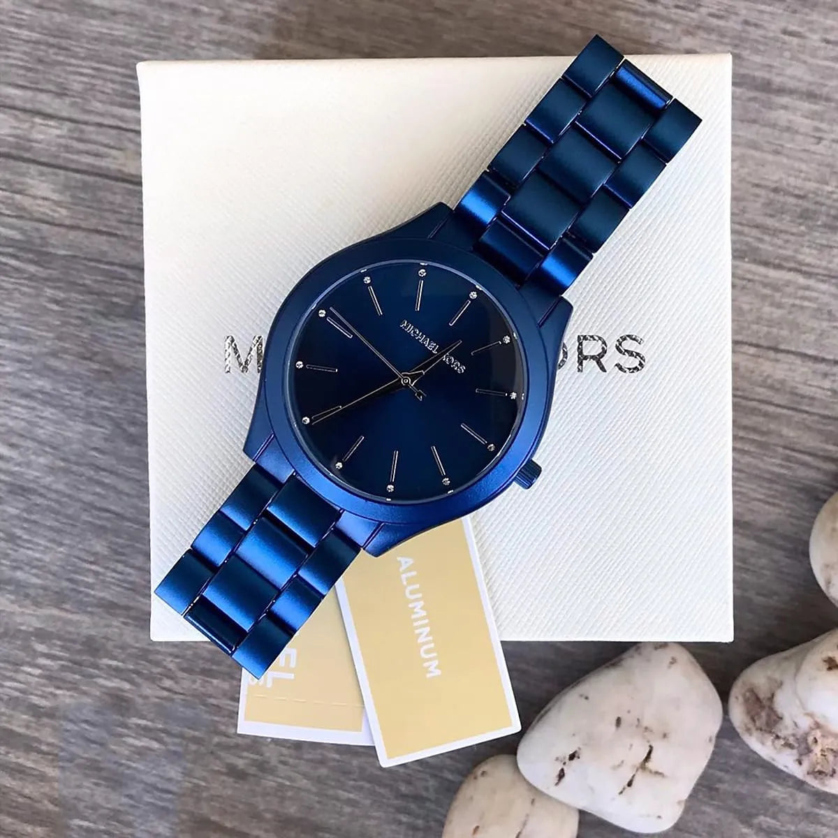 Michael Kors Slim Runway Navy Blue Unisex Watch MK4503