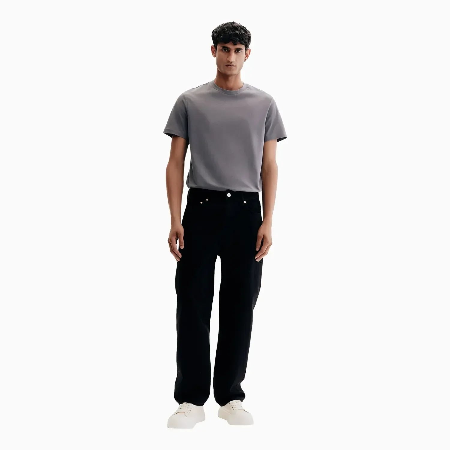 Men's Regular Fit Short Sleeve T-Shirt -Dark Gray