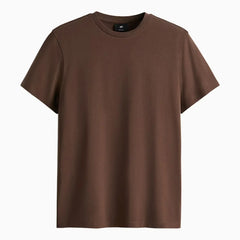 Men's Regular Fit Short Sleeve T-Shirt -Brown