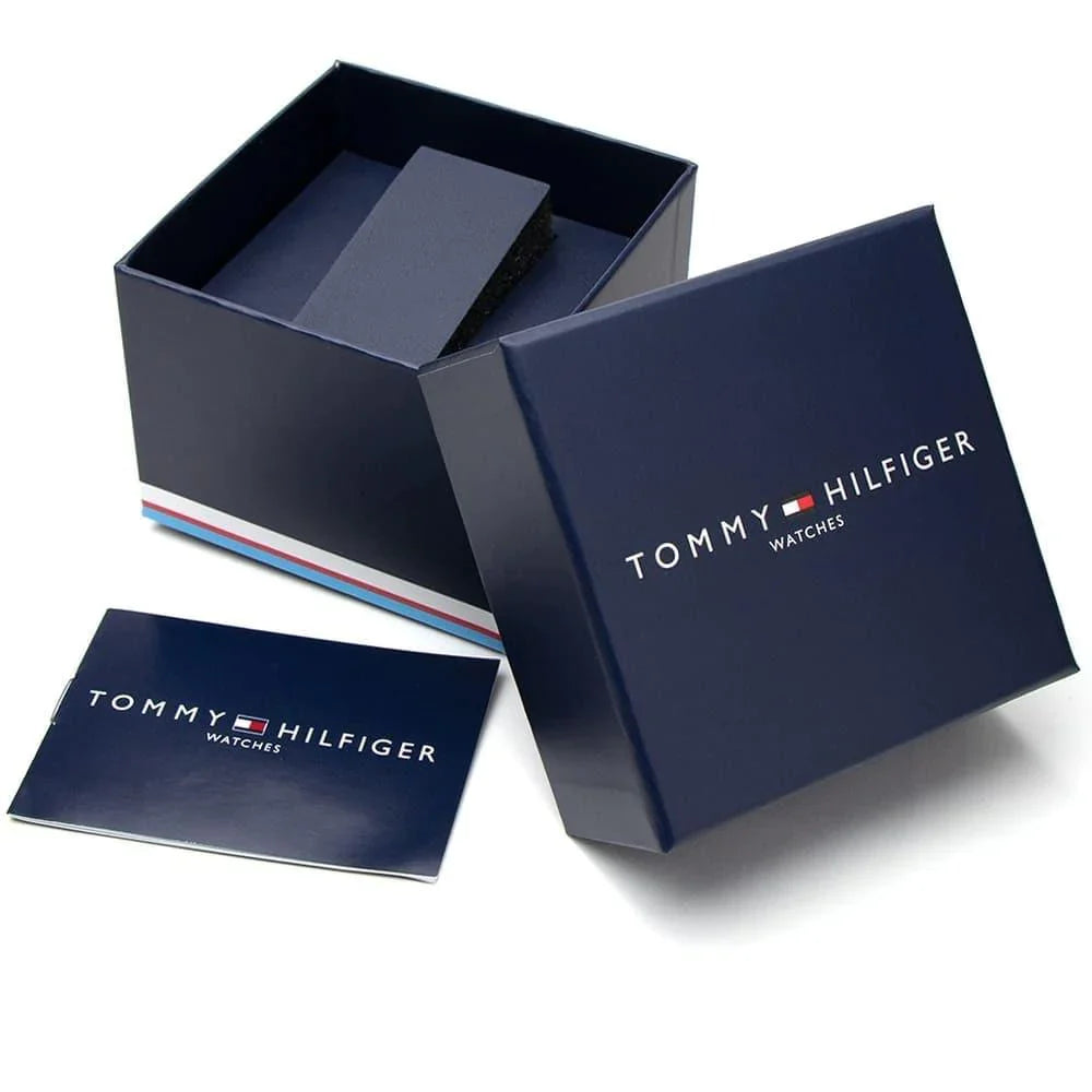 Tommy Hilfiger Men’s Quartz Red Silicone Strap Grey Dial 50mm Watch 1710490